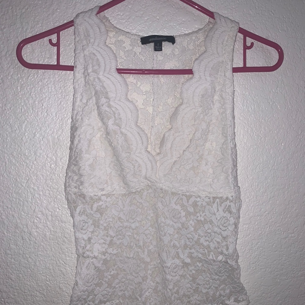 White see through bodysuit